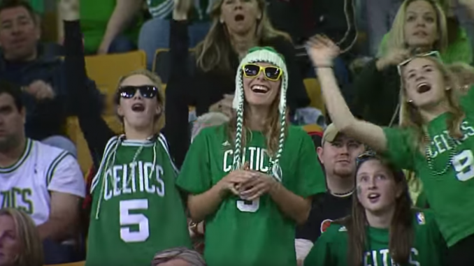 jeremy fry dancing nerd at celtics game